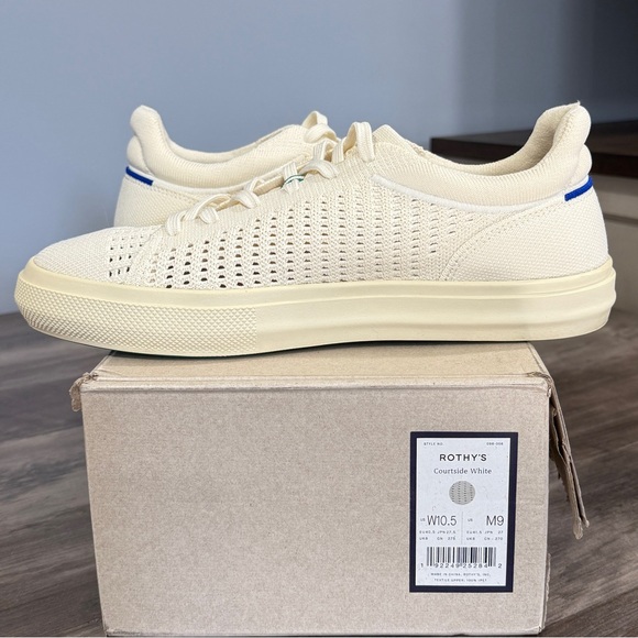 Rothy's Lace Up Sneakers RS02 Knit Courtside White 10.5 - Picture 4 of 13
